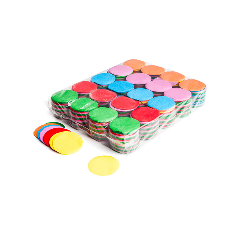 Slowfall confetti rounds Ø 55mm - Multicolour