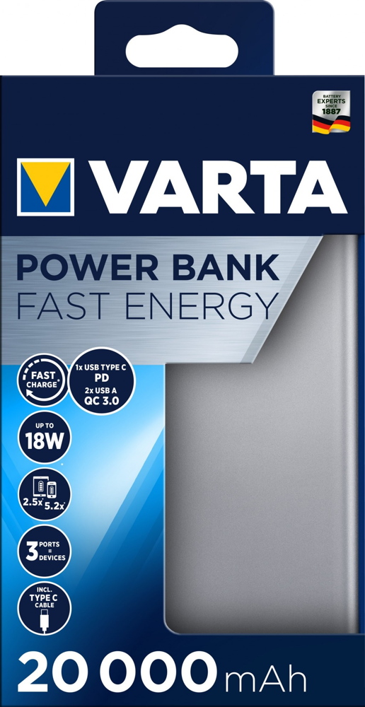 Varta Powerbank Fast Energy 20000mAh
